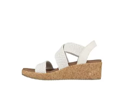 Skechers Womens Beverlee Love Stays Wedge Sandal - White -Shoes Shop US 01 203263 02