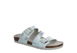 Bjorndal Womens Delaney Footbed Sandal - Silver