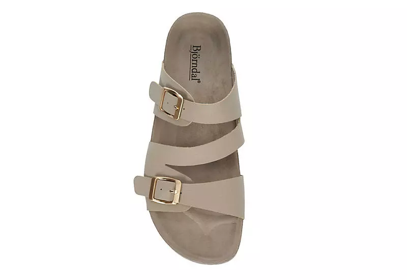 Bjorndal Womens Delaney Footbed Sandal - Taupe 8 Bjorndal Womens Delaney Footbed Sandal - Taupe - Image 6