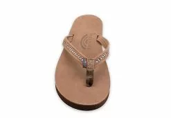 Rainbow Sandals Womens Crystal Collection Flip Flop Sandal - Brown -Shoes Shop US 01 203323 02