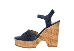 Michael By Michael Shannon Womens Maria Wedge Sandal - Denim -Shoes Shop US 01 203328 03
