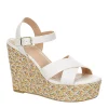 Michael By Michael Shannon Womens Luna Wedge Sandal - White -Shoes Shop US 01 203329 00