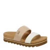 Reef Womens Banded Horizon Hi Slide Sandal - Sand -Shoes Shop US 01 203342 00