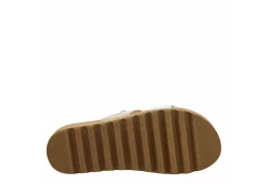 Reef Womens Banded Horizon Hi Slide Sandal - Sand -Shoes Shop US 01 203342 06