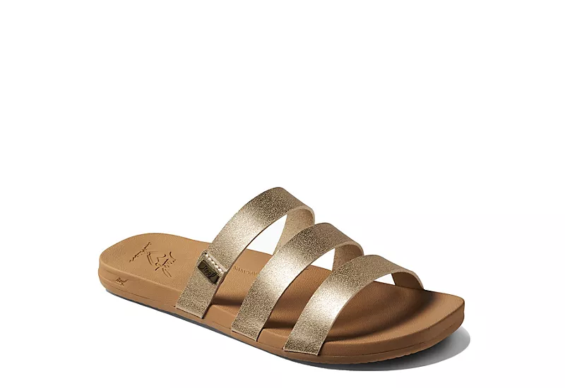 Reef Womens Stella Ruby Slide Sandal - Champagne 3 Reef Womens Stella Ruby Slide Sandal - Champagne