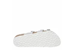 Birkenstock Womens Franca Vegan Footbed Sandal - Silver -Shoes Shop US 01 203366 06