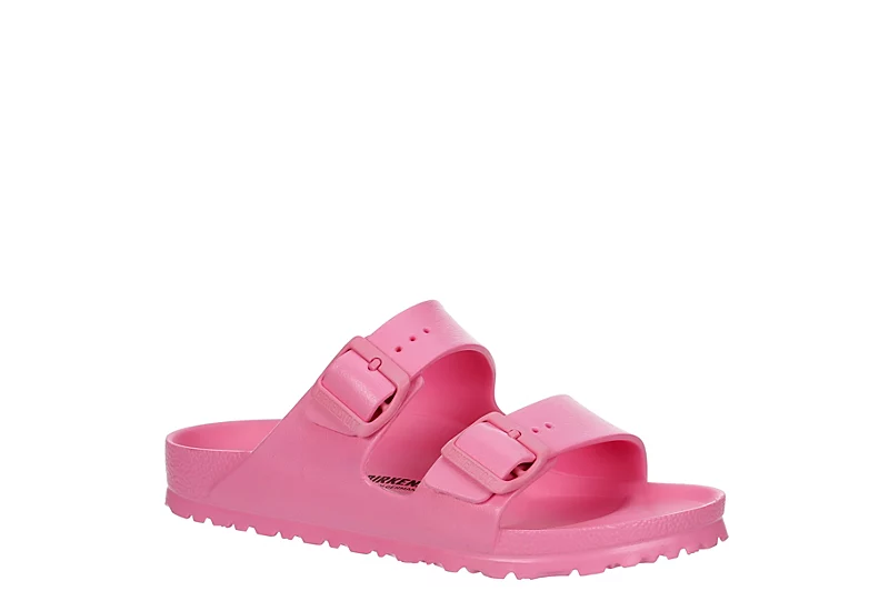 Birkenstock Womens Arizona Essentials Slide Sandal - Pink 3 Birkenstock Womens Arizona Essentials Slide Sandal - Pink