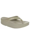 Oofos Womens Oomega Flip Flop Sandal - Khaki -Shoes Shop US 01 203392 00