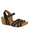 Bjorndal Womens Lily Wedge Sandal - Black -Shoes Shop US 01 203399 00