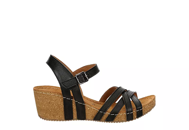 Bjorndal Womens Lily Wedge Sandal - Black 4 Bjorndal Womens Lily Wedge Sandal - Black - Image 2
