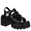 Madden Girl Womens Gennesis Wedge - Black -Shoes Shop US 01 203409 00