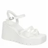 Madden Girl Womens Vaultt Wedge Sandal - White -Shoes Shop US 01 203410 00