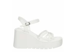 Madden Girl Womens Vaultt Wedge Sandal - White -Shoes Shop US 01 203410 01