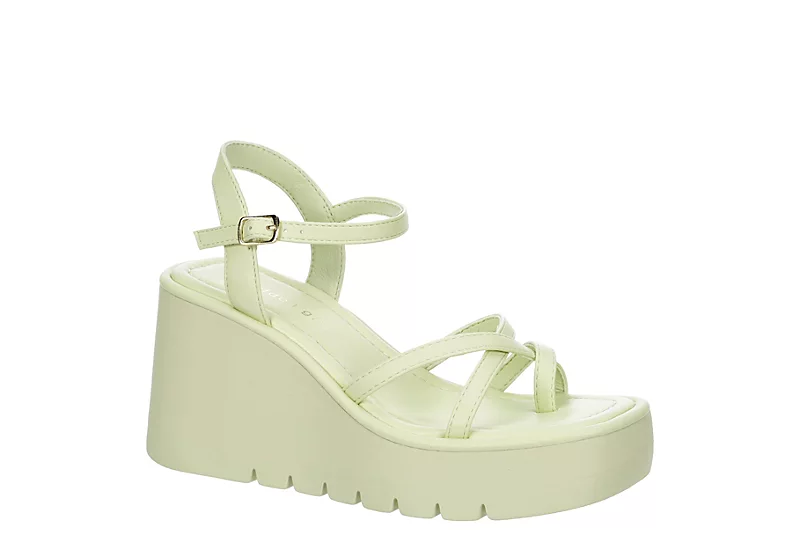 Madden Girl Womens Vaultt Wedge Sandal - Pale Green 3 Madden Girl Womens Vaultt Wedge Sandal - Pale Green
