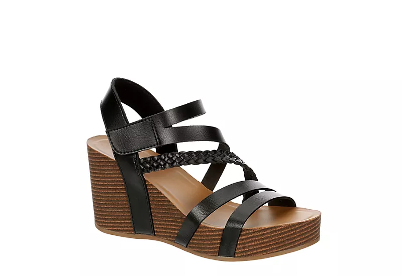 Xappeal Womens Maggy Wedge Sandal - Black 3 Xappeal Womens Maggy Wedge Sandal - Black
