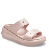 Crocs Womens Classic Crush Shimmer Sandal - Pale Pink -Shoes Shop US 01 203447 00
