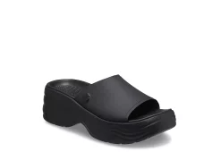 Crocs Womens Skyline Slide Sandal - Black