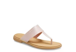 Crocs Womens Tulum Metallic Flip Flop Sandal - Pale Pink