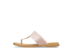 Crocs Womens Tulum Metallic Flip Flop Sandal - Pale Pink -Shoes Shop US 01 203454 02