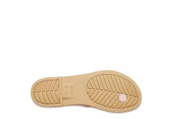Crocs Womens Tulum Metallic Flip Flop Sandal - Pale Pink -Shoes Shop US 01 203454 05