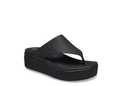 Crocs Womens Brooklyn Flip Flop Sandal - Black