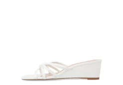 Journee Collection Womens Blayke Wedge Slip On Sandal - White -Shoes Shop US 01 203653 03