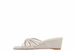 Journee Collection Womens Blayke Wedge Slip On Sandal - Beige -Shoes Shop US 01 203696 03