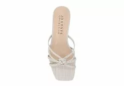 Journee Collection Womens Blayke Wedge Slip On Sandal - Beige -Shoes Shop US 01 203696 05