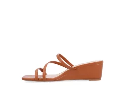 Journee Collection Womens Takarah Low Wedge Sandal - Brown -Shoes Shop US 01 203885 03