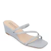 Journee Collection Womens Takarah Wedge Slip On Sandal - Blue