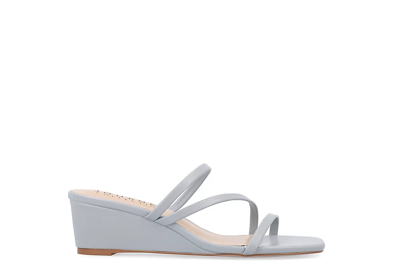 Journee Collection Womens Takarah Wedge Slip On Sandal - Blue 4 Journee Collection Womens Takarah Wedge Slip On Sandal - Blue - Image 2
