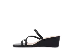Journee Collection Womens Takarah Wedge Slip On Sandal - Black -Shoes Shop US 01 203888 03