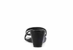 Journee Collection Womens Takarah Wedge Slip On Sandal - Black -Shoes Shop US 01 203888 04