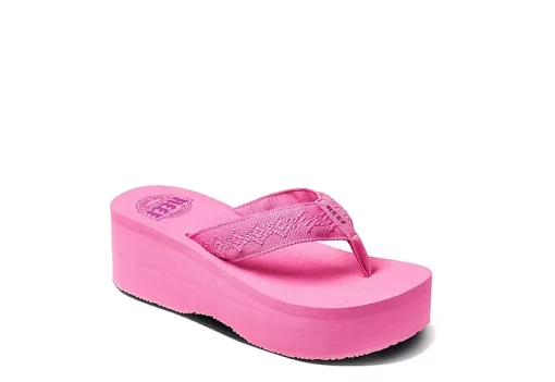 Reef Womens Sandy Hi Flip Flop Sandal - Pink -Shoes Shop US 01 203907 00