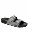 Madden Girl Womens Teddy Footbed Slide Sandal - Black