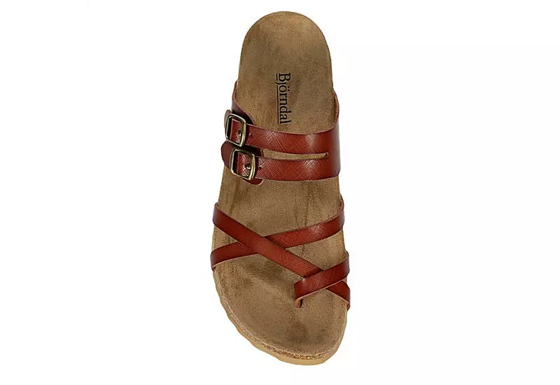 Bjorndal Womens Sami Footbed Sandal - Cognac 8 Bjorndal Womens Sami Footbed Sandal - Cognac - Image 6