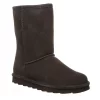 Bearpaw Womens Elle Short Wide Calf Fur Boot - Chocolate -Shoes Shop US 01 300300 00