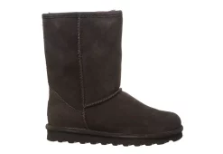 Bearpaw Womens Elle Short Wide Calf Fur Boot - Chocolate -Shoes Shop US 01 300300 01