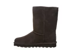 Bearpaw Womens Elle Short Wide Calf Fur Boot - Chocolate -Shoes Shop US 01 300300 02