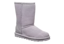 Bearpaw Womens Elle Short Fur Boot - Grey