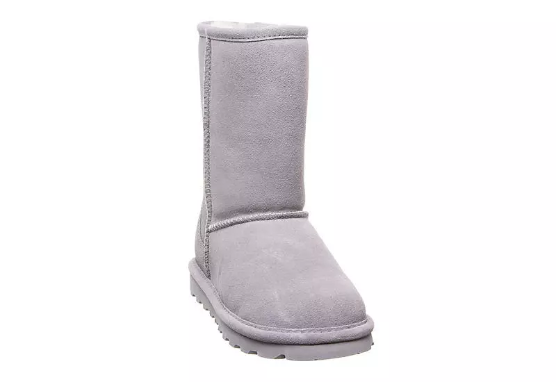 Bearpaw Womens Elle Short Fur Boot - Grey 5 Bearpaw Womens Elle Short Fur Boot - Grey - Image 3