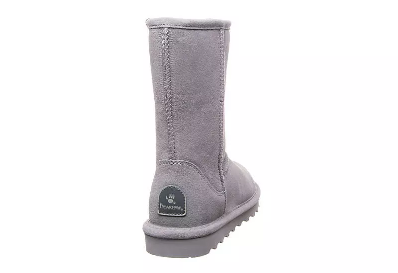 Bearpaw Womens Elle Short Fur Boot - Grey 7 Bearpaw Womens Elle Short Fur Boot - Grey - Image 5