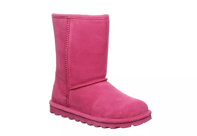 Bearpaw Womens Elle Short Fur Boot - Pink 3 Bearpaw Womens Elle Short Fur Boot - Pink
