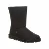 Bearpaw Womens Elle Short Vegan Fur Boot - Black
