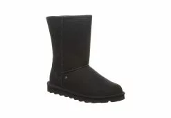 Bearpaw Womens Elle Short Vegan Fur Boot - Black