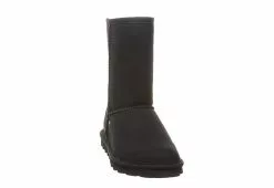 Bearpaw Womens Elle Short Vegan Fur Boot - Black -Shoes Shop US 01 300736 02