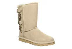 Bearpaw Womens Eloise Fur Boot - Off White