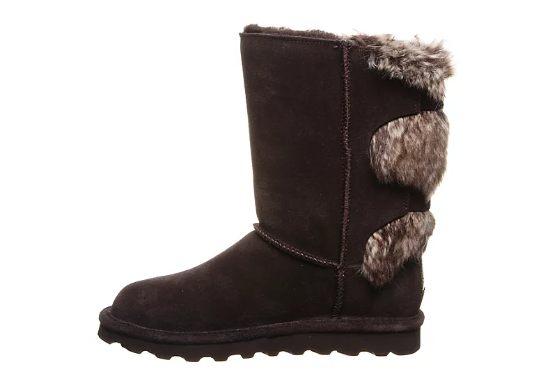 Bearpaw Womens Eloise Wide Calf Fur Boot - Chocolate 6 Bearpaw Womens Eloise Wide Calf Fur Boot - Chocolate - Image 4