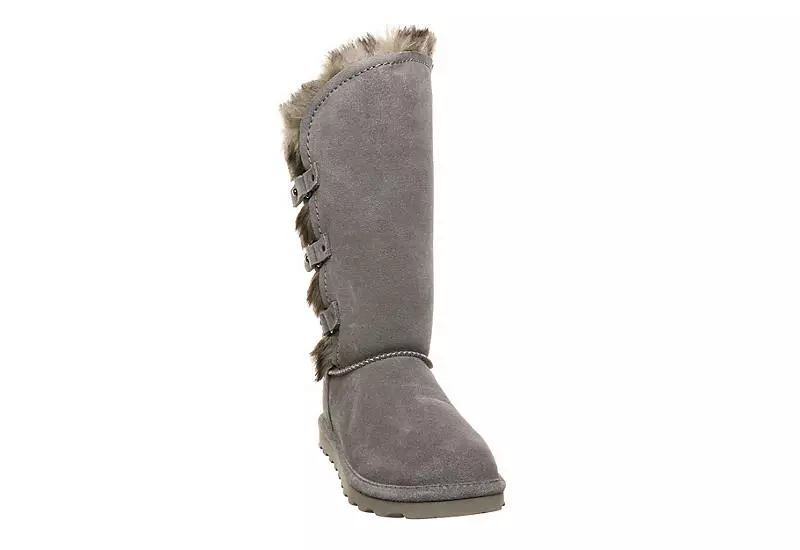 Bearpaw Womens Emery Fur Boot - Grey 5 Bearpaw Womens Emery Fur Boot - Grey - Image 3