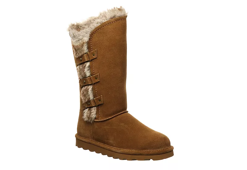 Bearpaw Womens Emery Fur Boot - Tan 3 Bearpaw Womens Emery Fur Boot - Tan